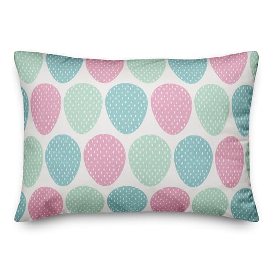 Colorful Easter Eggs Throw Pillow